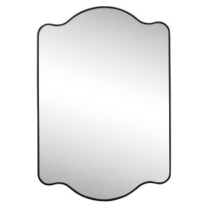 Gary 24 in. W x 36 in. H Medium Scalloped Rectangular Metal Framed Wall Mirror
