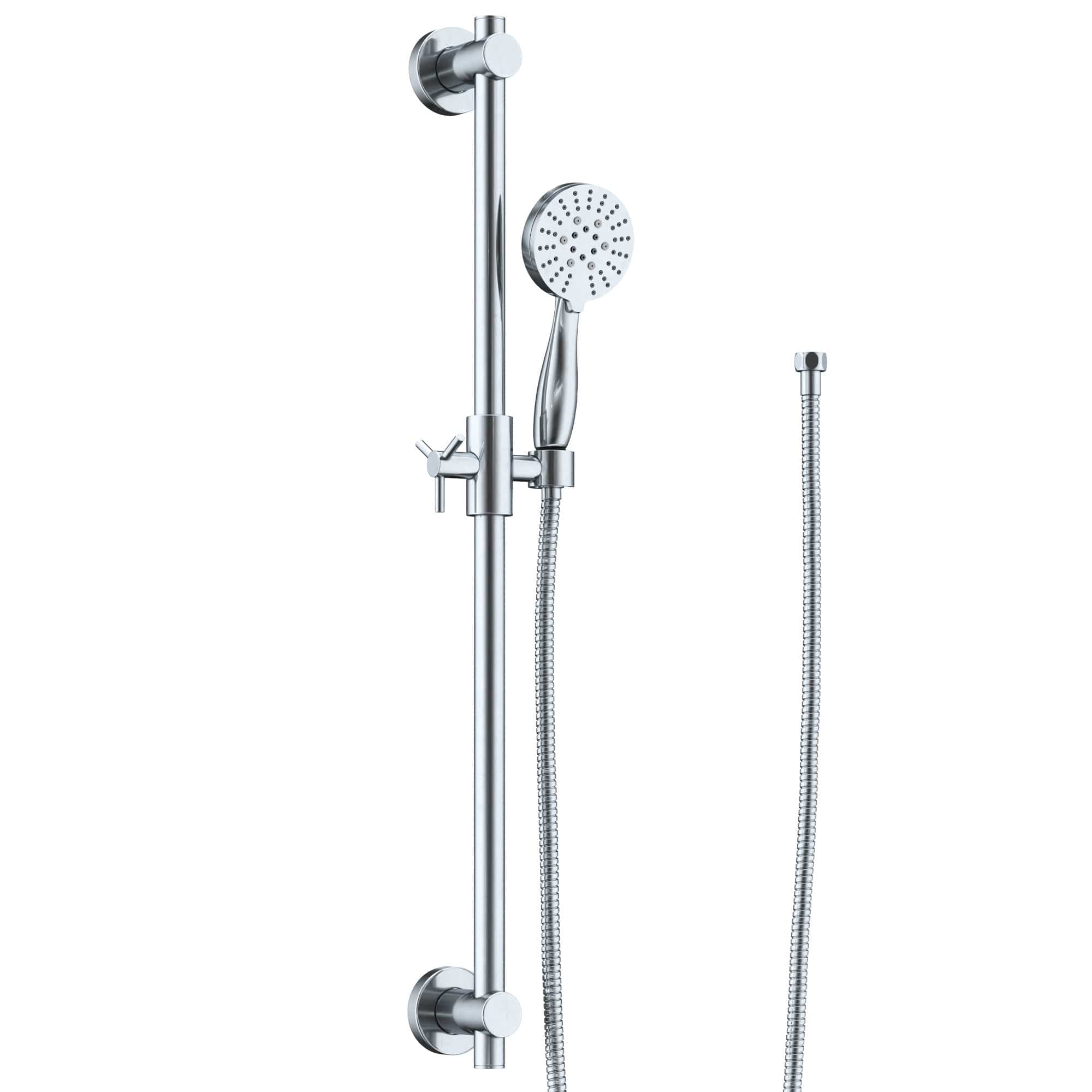 3-Spray Hand Held Shower Head Set with Slide Bar