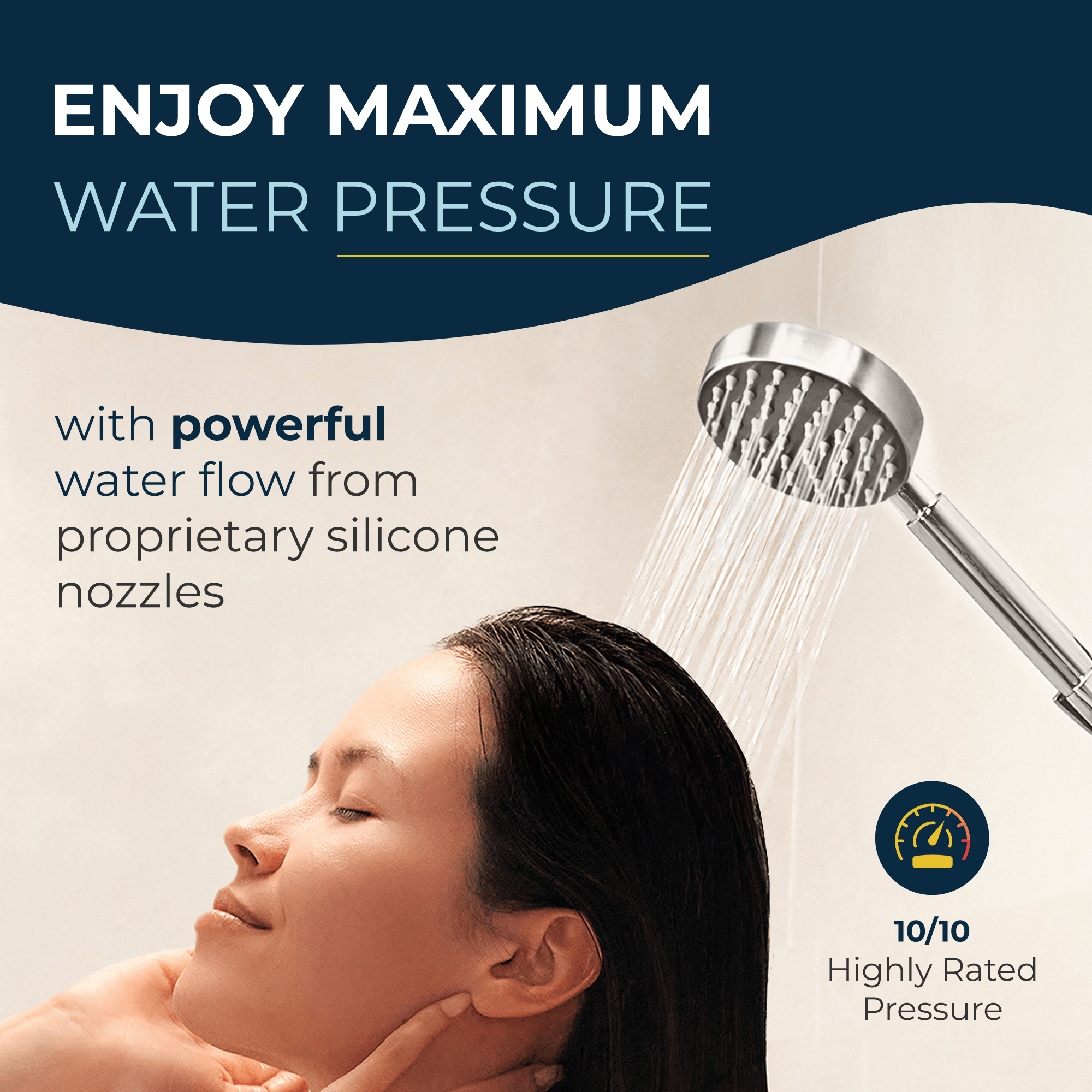 1-Spray Handheld Shower Head Set - Image 4